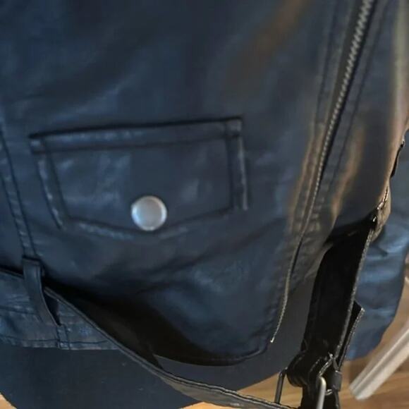Max Studio Faux Leather Biker Jacket | Classic Moto Style - Picture 2 of 10